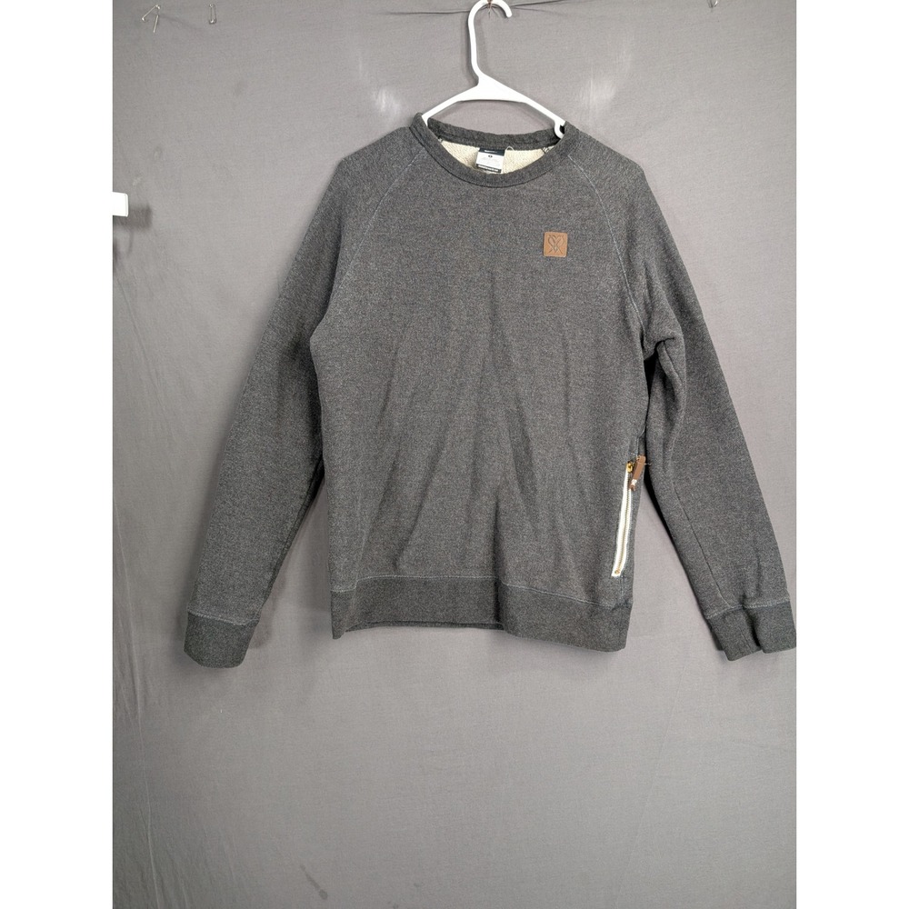 Nike Sportswear NSW Crewneck Sweatshirt Gray Elbow Patches 505579-032 Mens Small